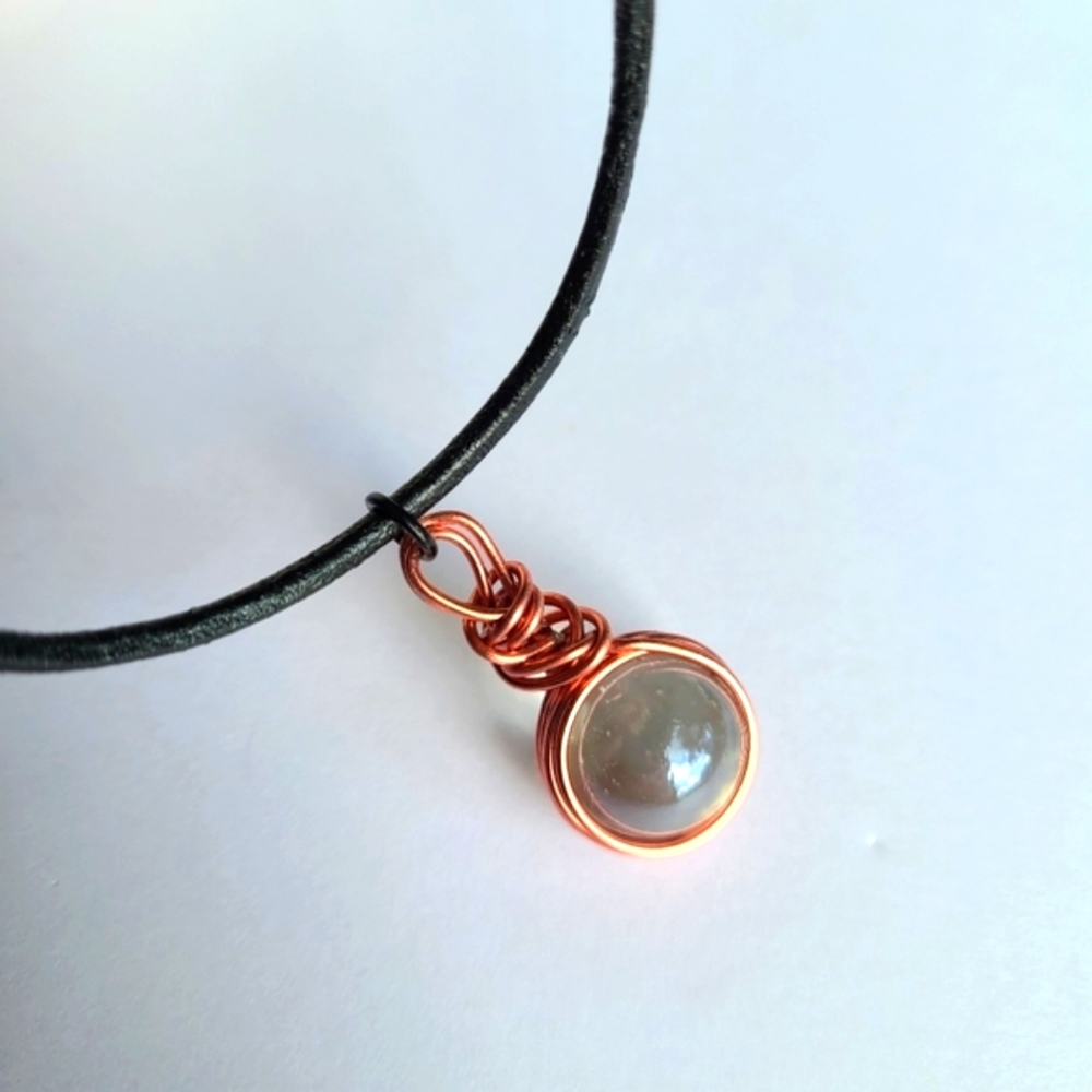 Handmade Jewelry Necklace Wire Wrapped Unisex 17"